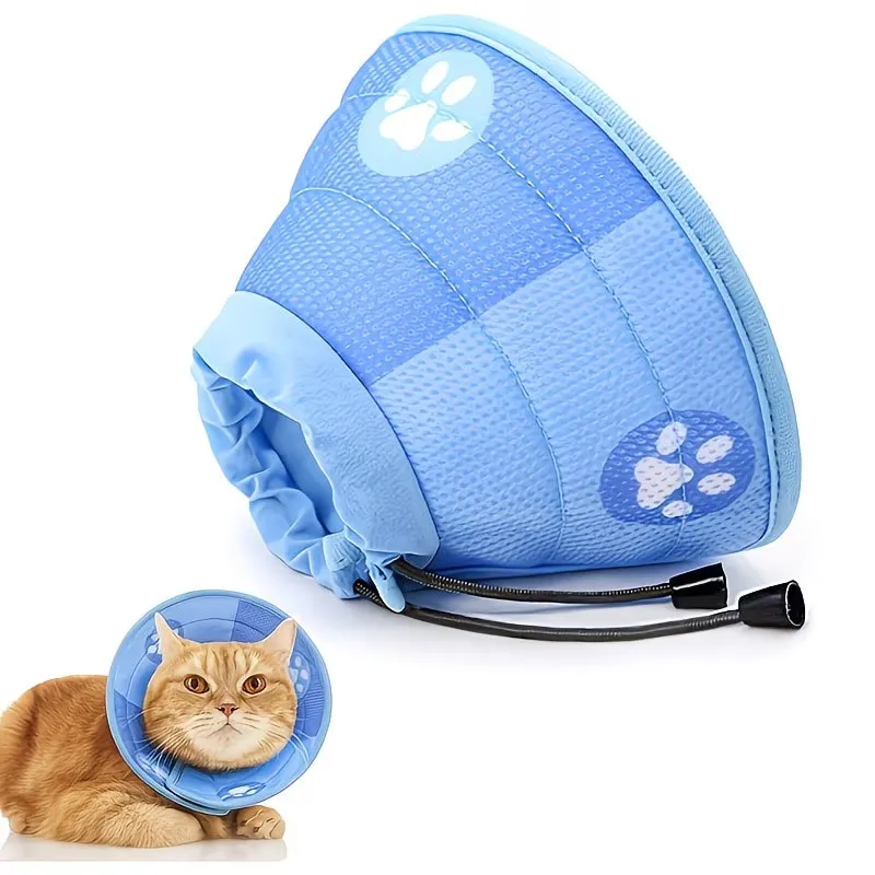Soft Cat Cone Collar – Comfortable Elizabethan Collar Alternative, Adjustable Recovery Neck Cone for Post-Surgery, Spay & Neutering